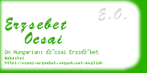 erzsebet ocsai business card